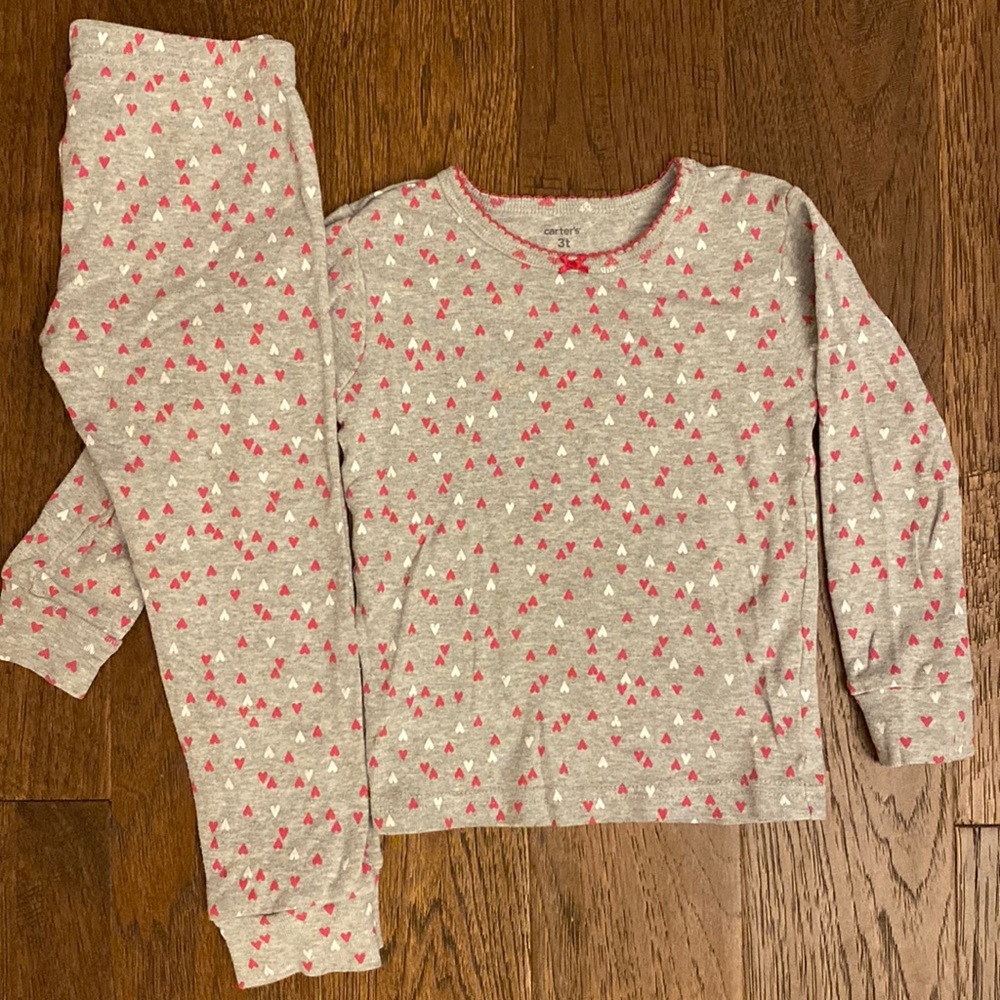Toddler Girls Carter’s Heart Pajamas 3T